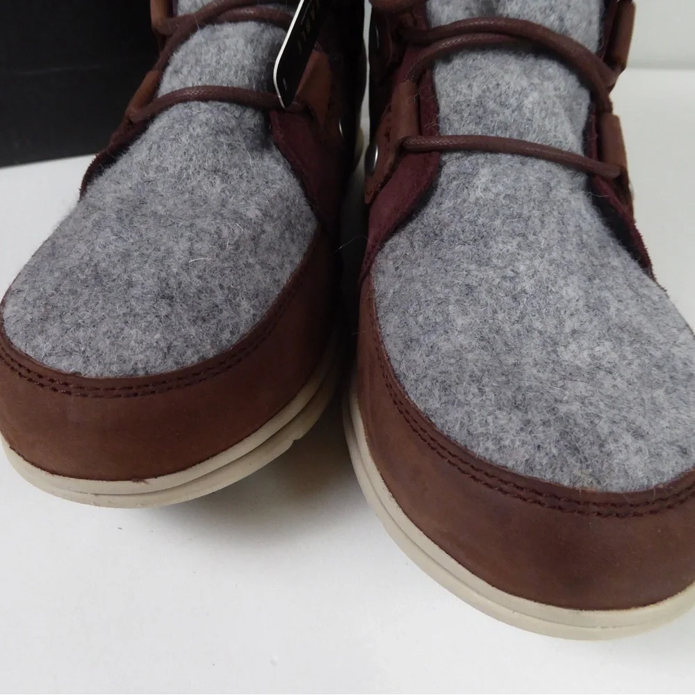 Sorel Explorer Explorer Joan Waterproof Suede Leather Sneaker Boots w Felt NIB - Picture 3 of 11